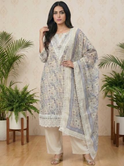 ELEGANT COTTON SUIT - Premium Unstitched Suit Material for Women