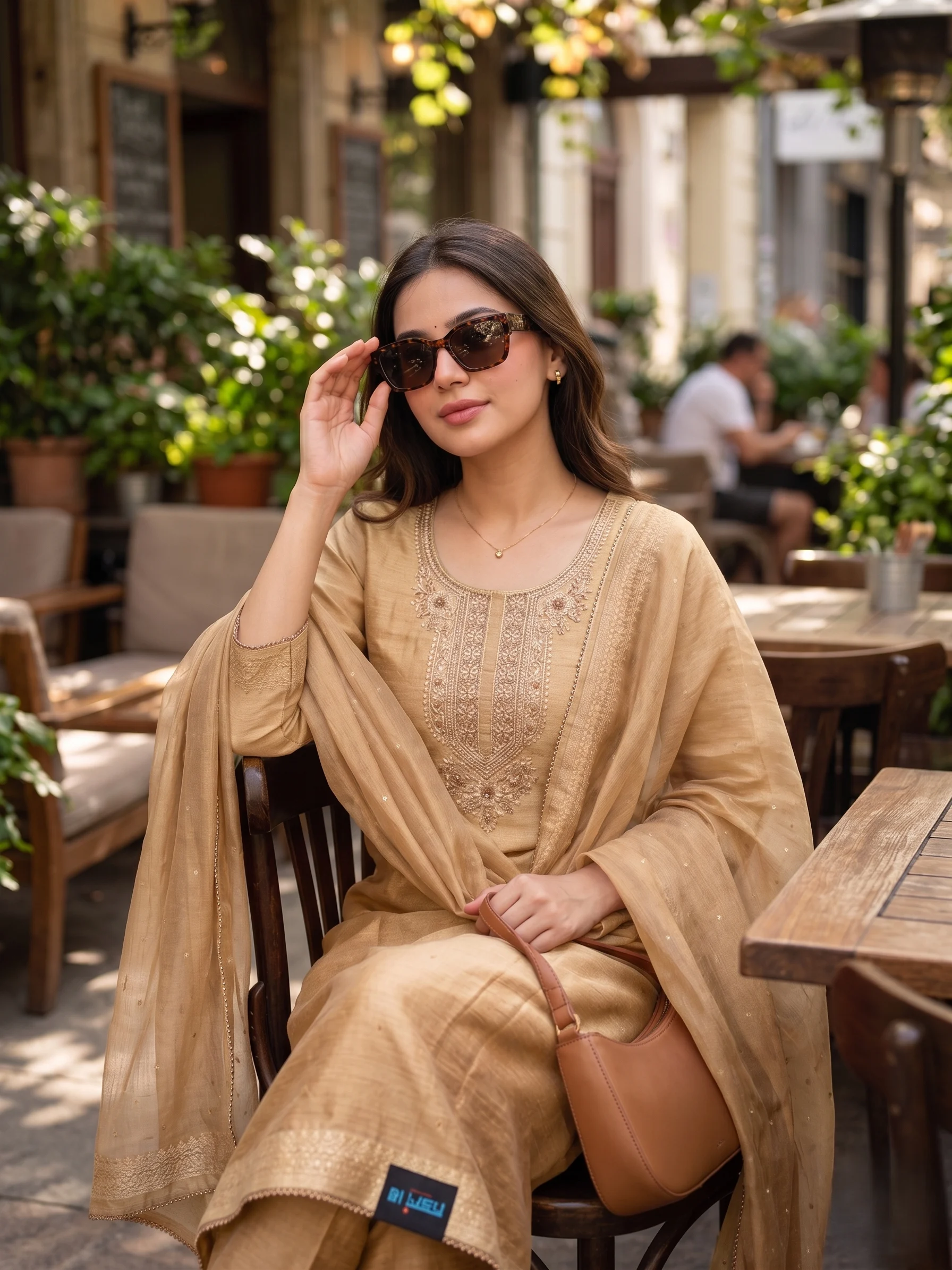 Classic Champagne Beige Suit - View 1