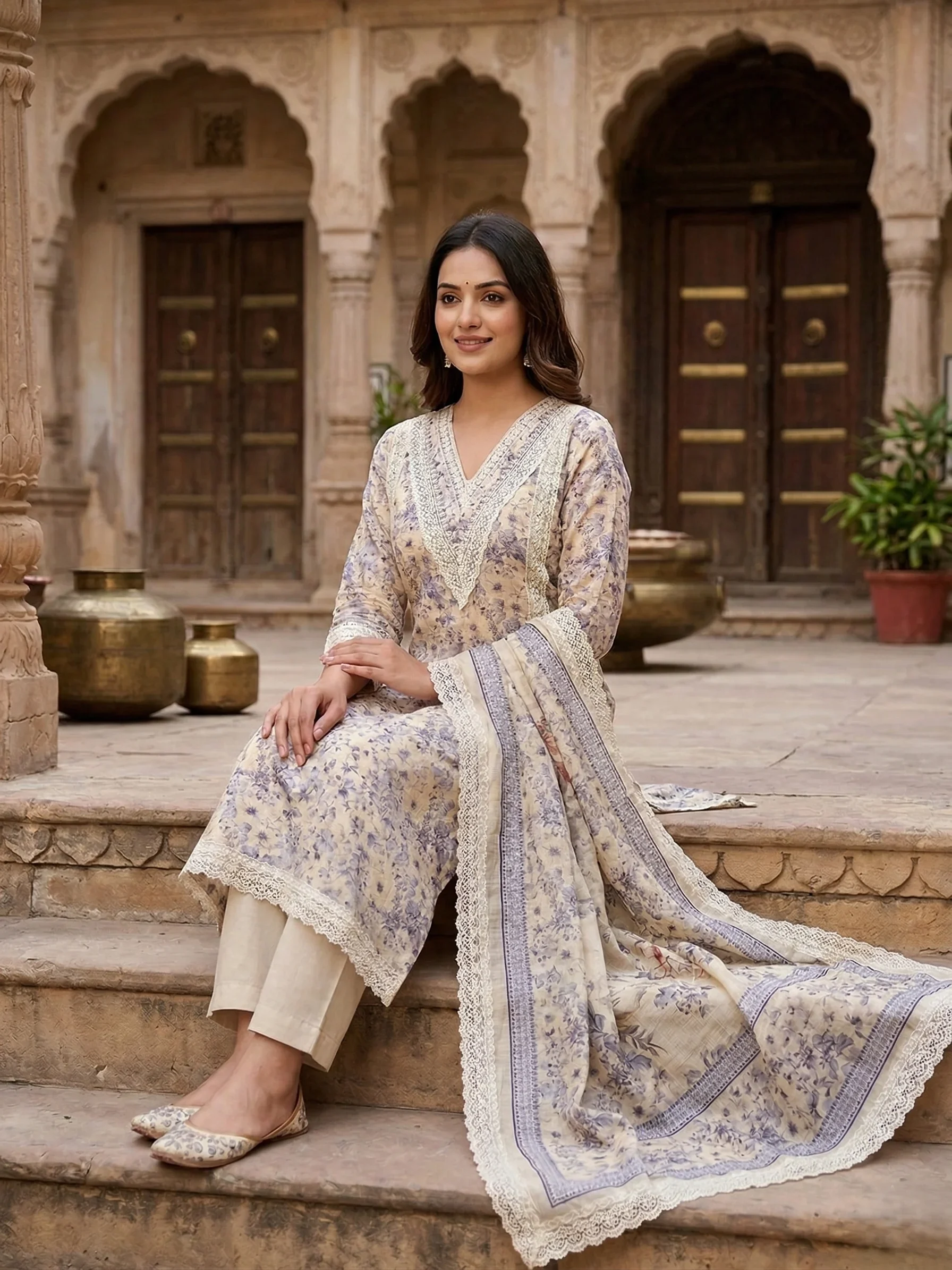 Elegant Cotton Suit - View 1