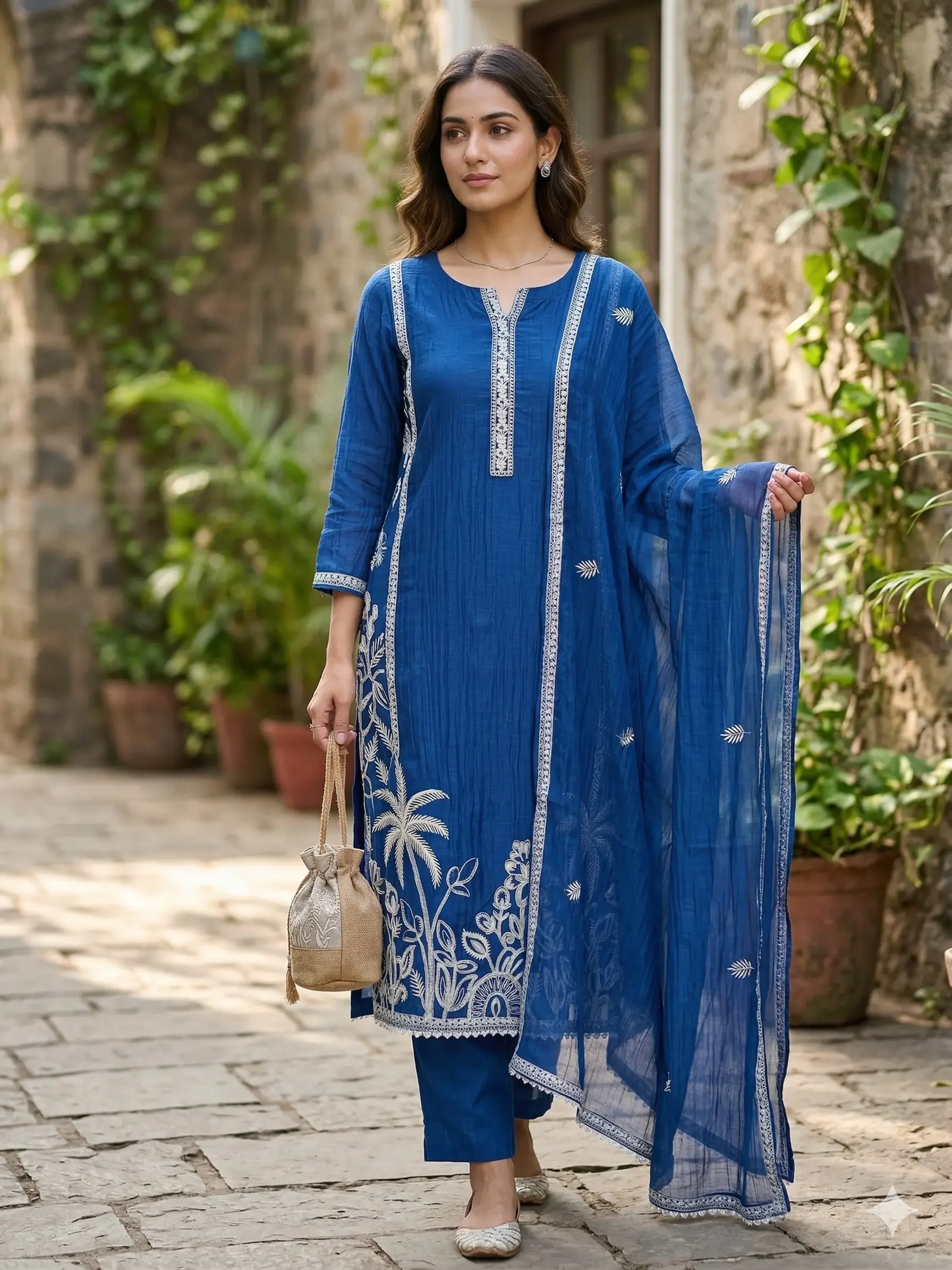 Muslin Cotton Suit - View 1