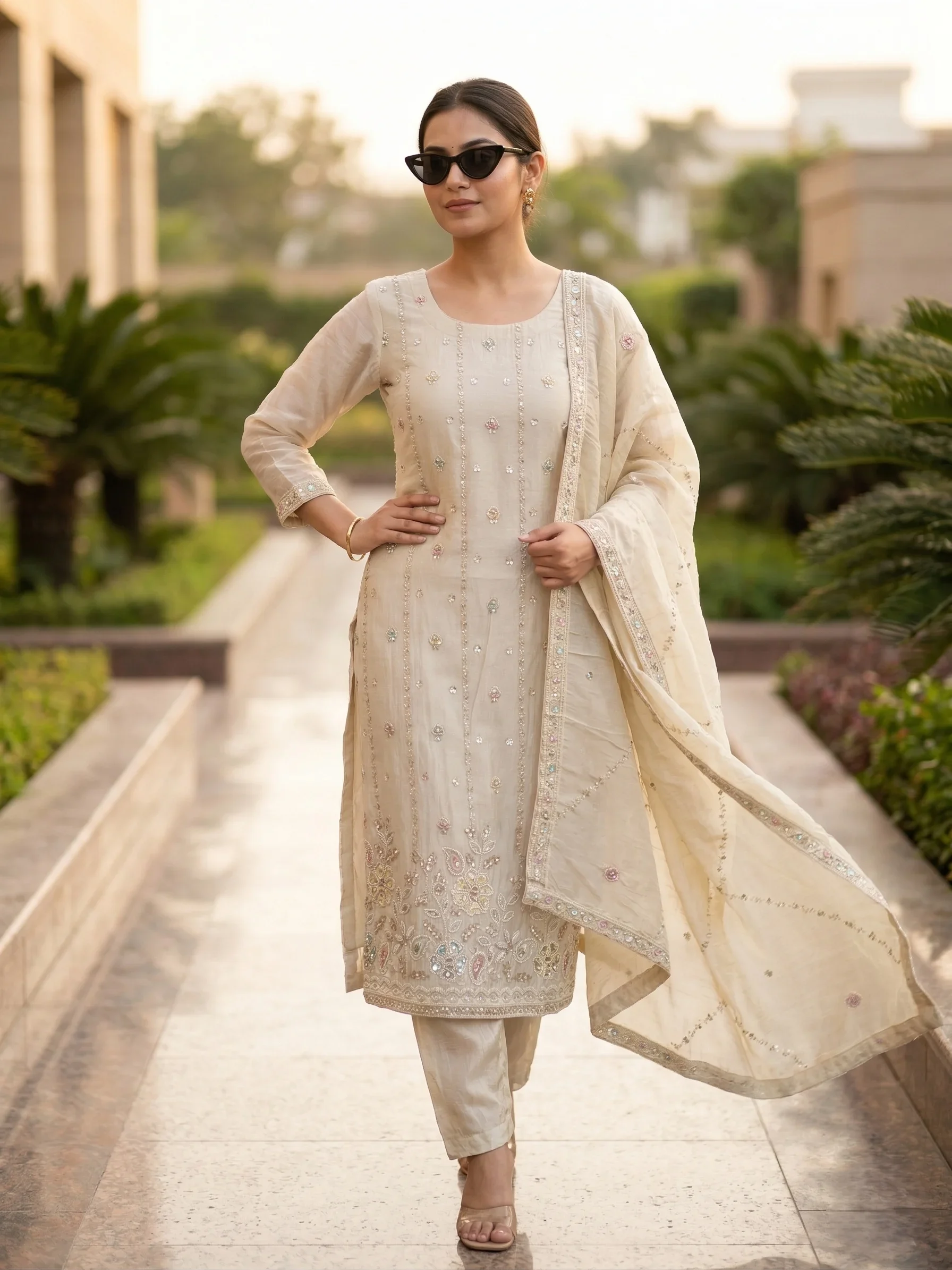 Premium Crape Suit - View 1